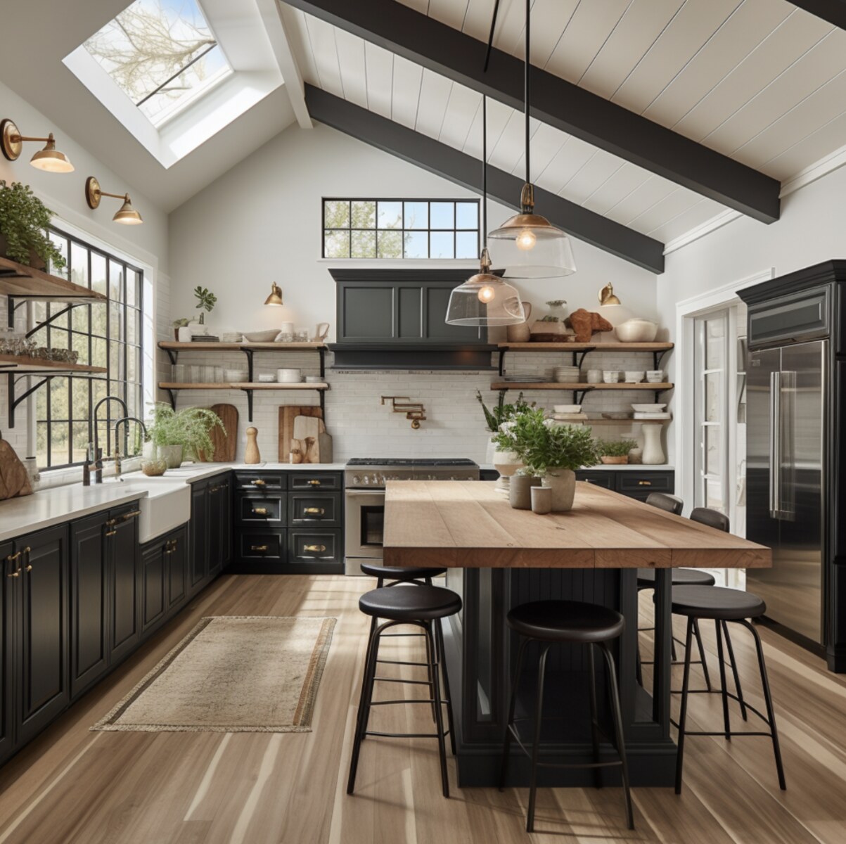 black_wood_kitchen remodel in san diego ca